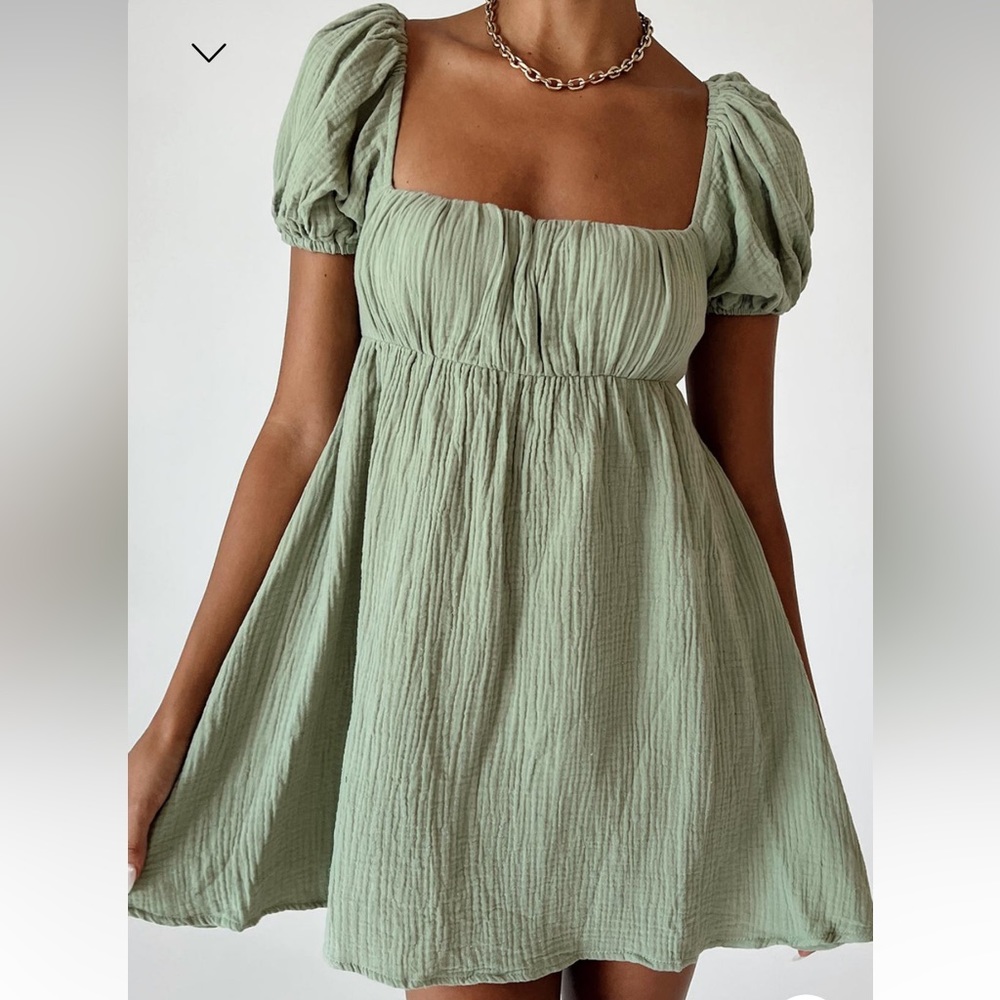 NWT Princess Polly Let’s Dance Mini Dress Sage